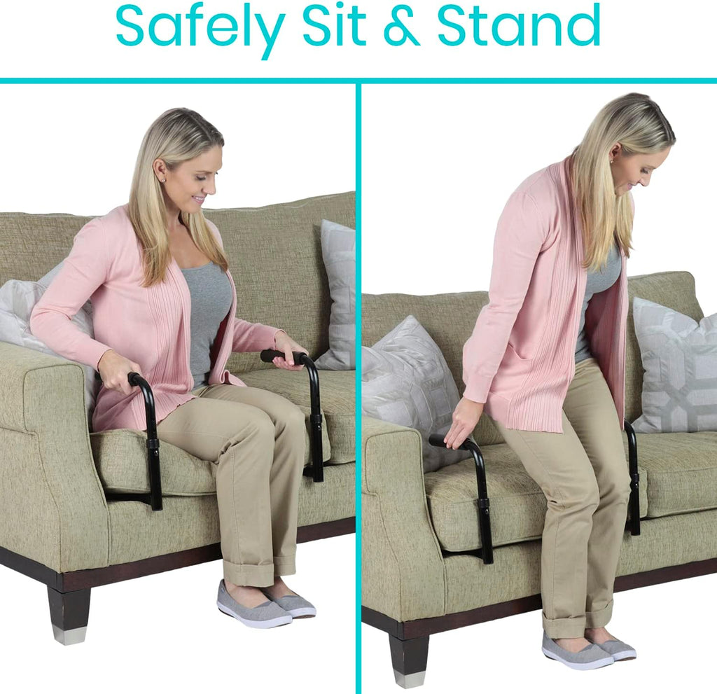 Vive Stand Assist Mobility Standing Aid Rail for Couch and Chair, Grab Handles

