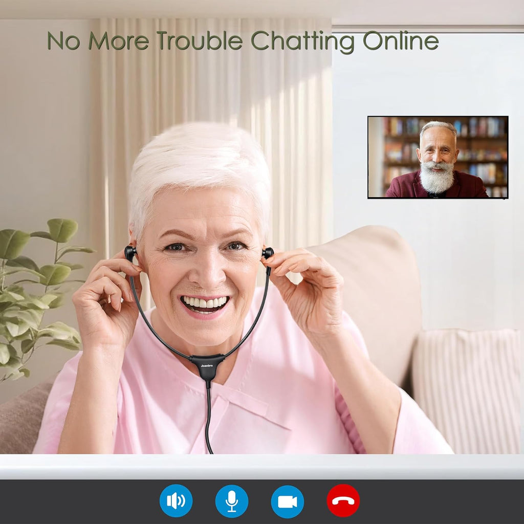 Joanbro Personal Sound Amplifier for Seniors, Pocket Voice Enhancer with Headphones

