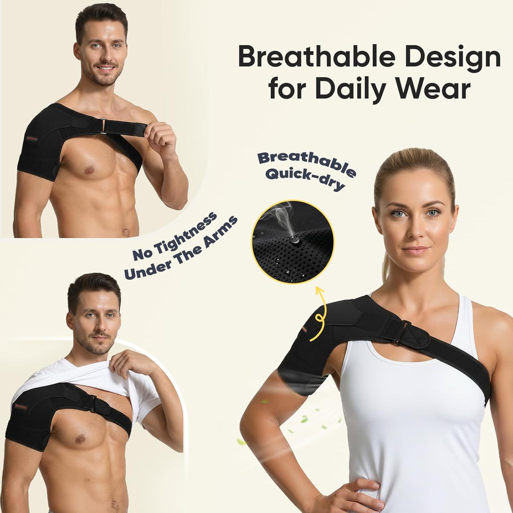 Shoulder Brace for Rotator Cuff Support Compression Sleeve Adjustable


