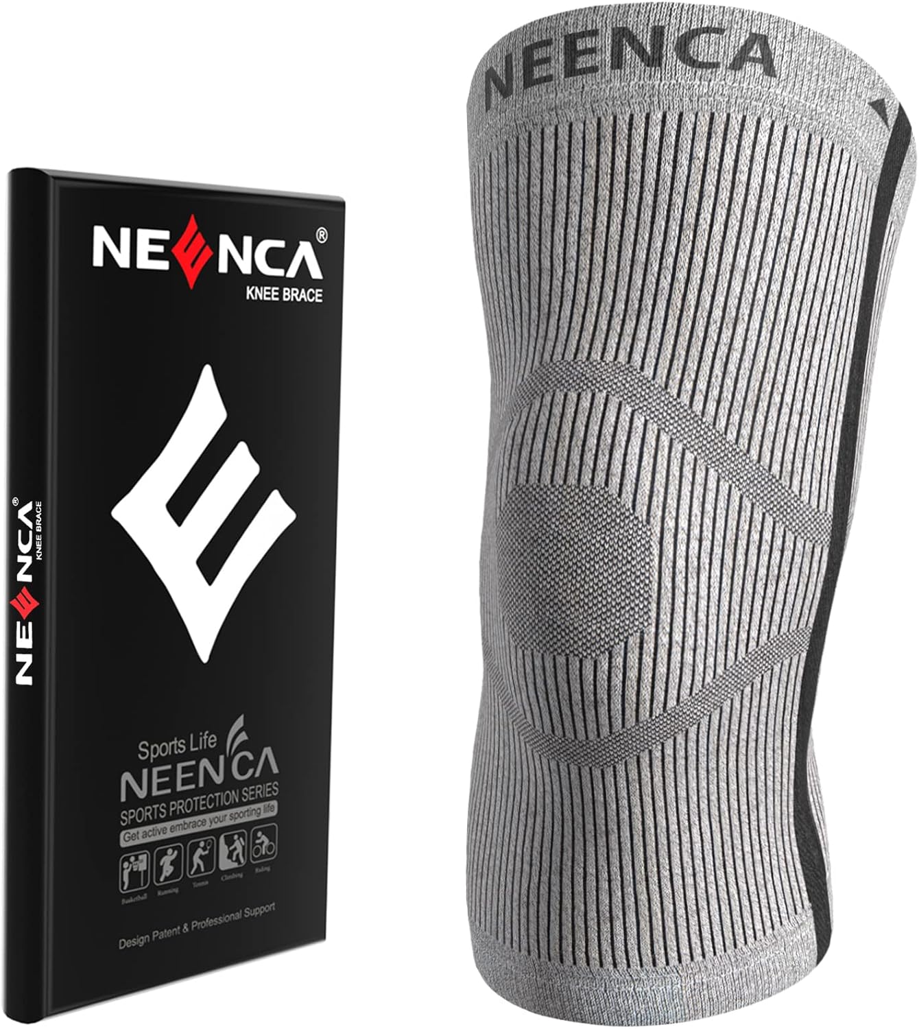 NEENCA Knee Sleeve Compression Brace for Knee Pain, Swelling, Joint Support

