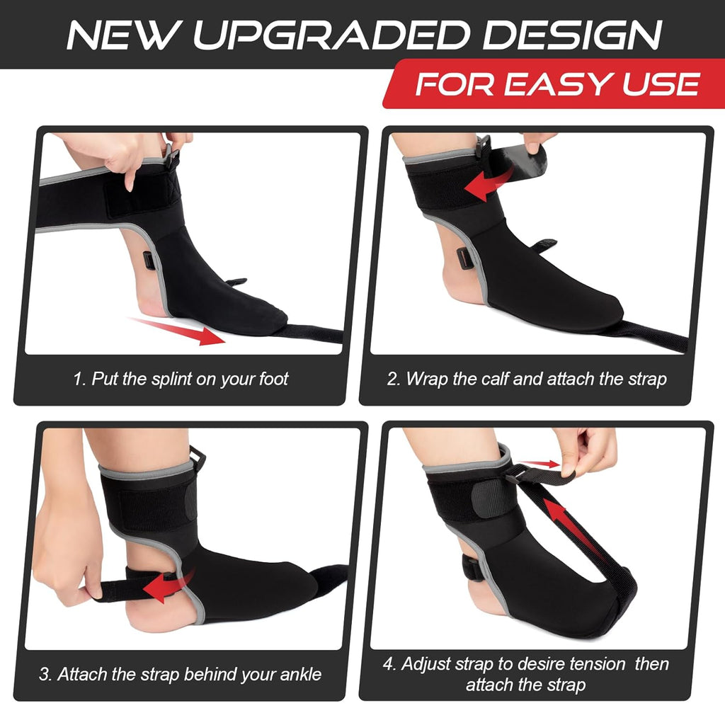Moohome Plantar Fasciitis Night Splint Sock for Heel Pain, Achilles Tendonitis

