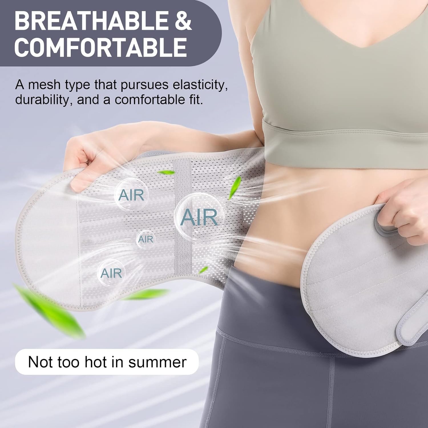 Breathable Back Brace for Lower Back Pain Relief and Posture Support Belt


