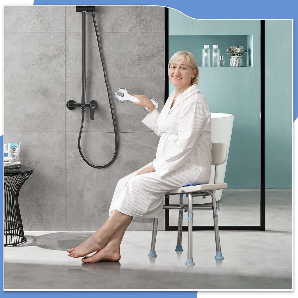 KVANT Grab Bars for Bathtubs and Showers, 12 Inch Shower Suction Cup Handle


