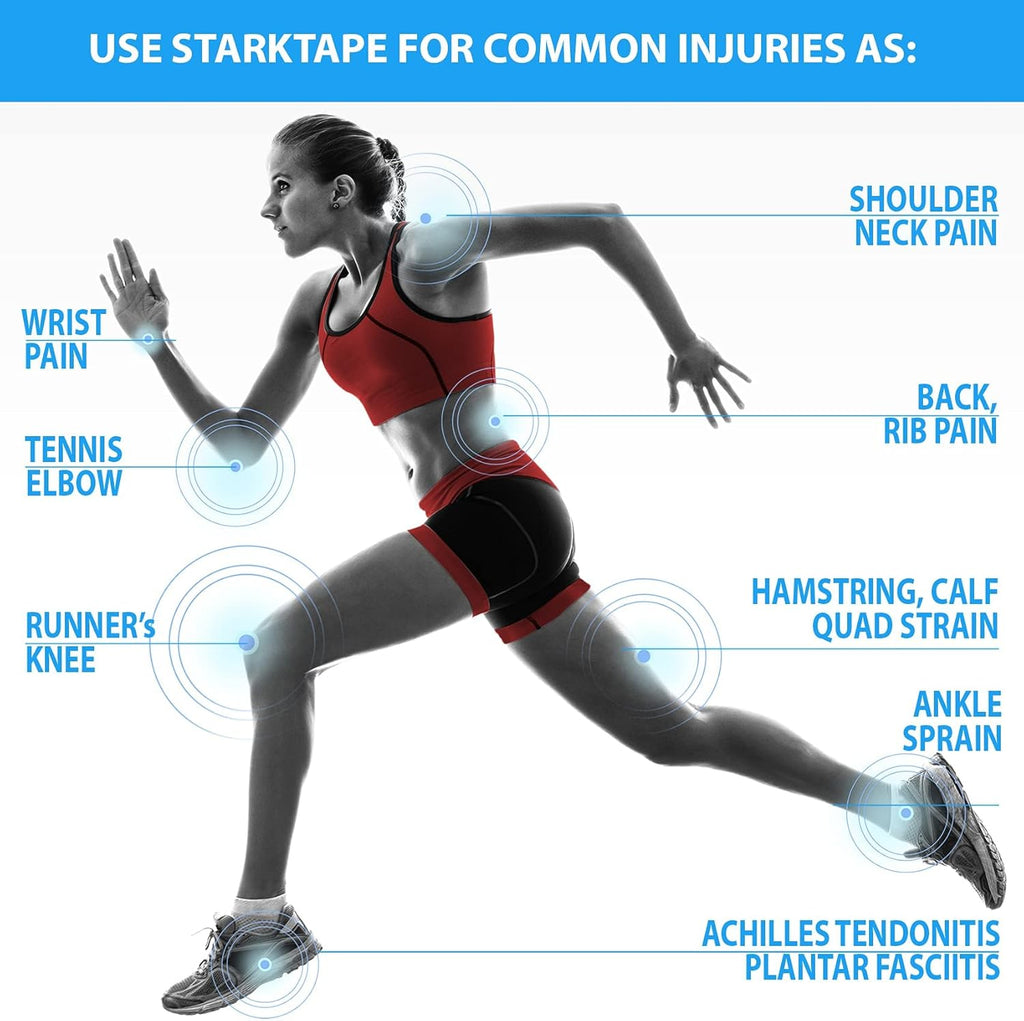 StarkTape Kinesiology Athletic Sports Tape, Latex-Free Waterproof, 115 ft Roll

