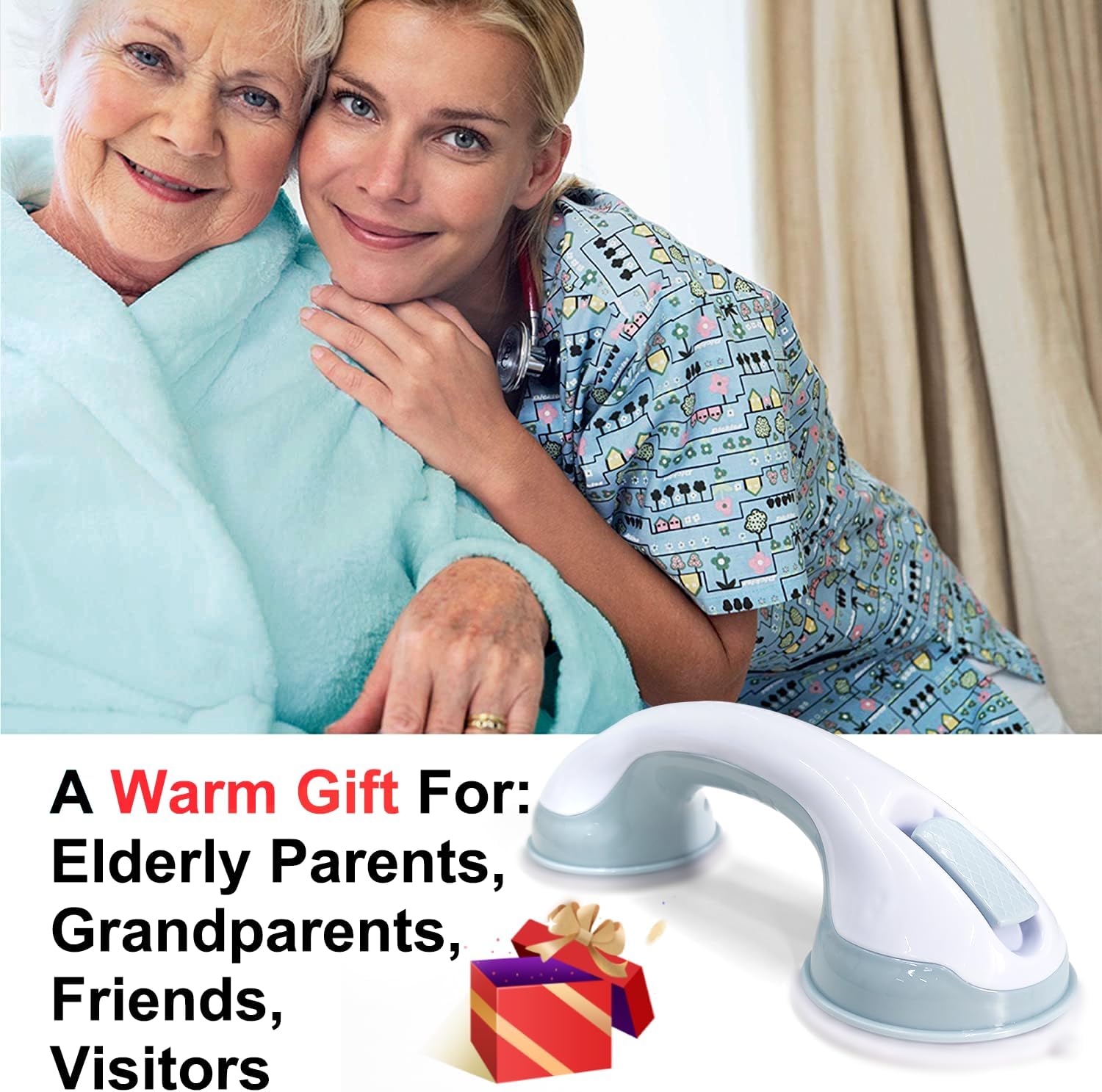 AirTight Grab Bar for Shower, ADA Compliant Suction Safety Handle for Seniors

