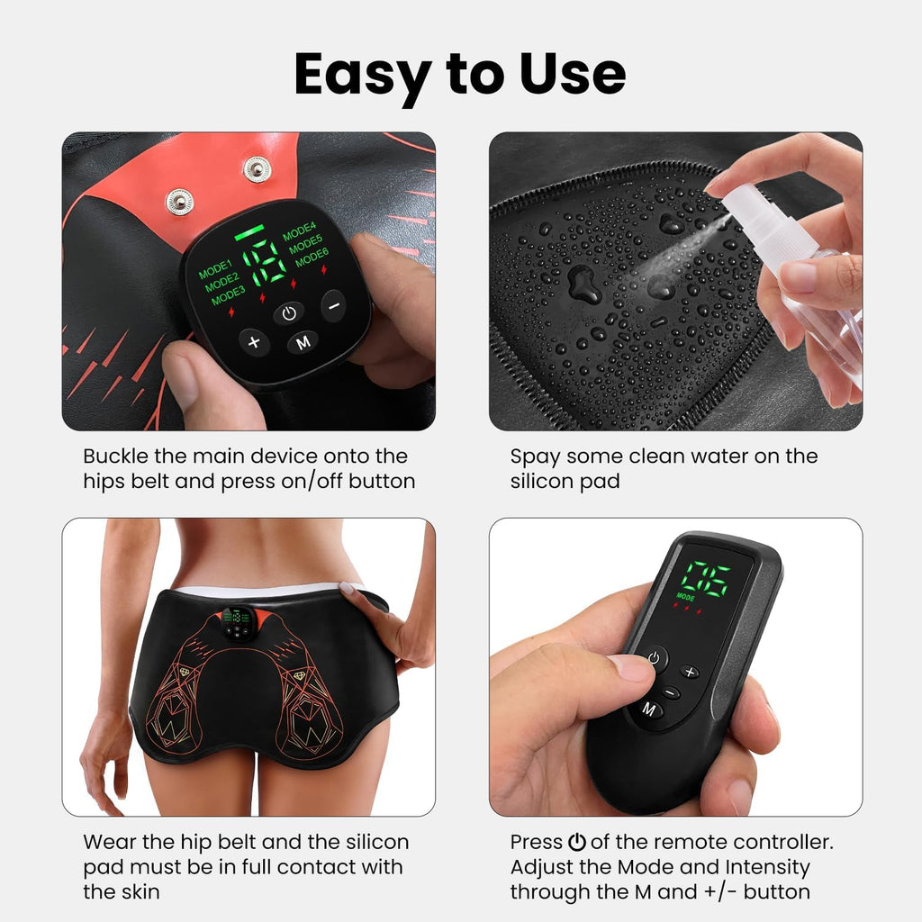 Hip Trainer EMS Glute Muscle Stimulator Belt for Butt Lifting Home Workout

