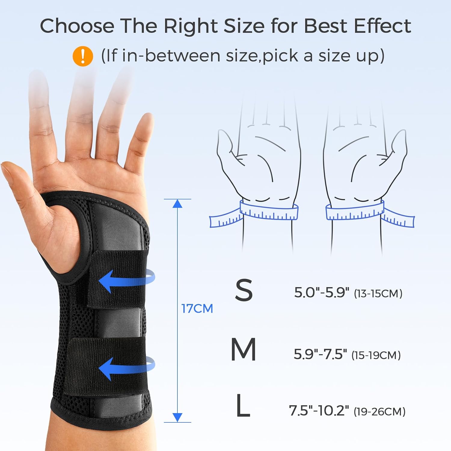 FREETOO Adjustable Wrist Brace for Carpal Tunnel, Tendonitis & Arthritis Support


