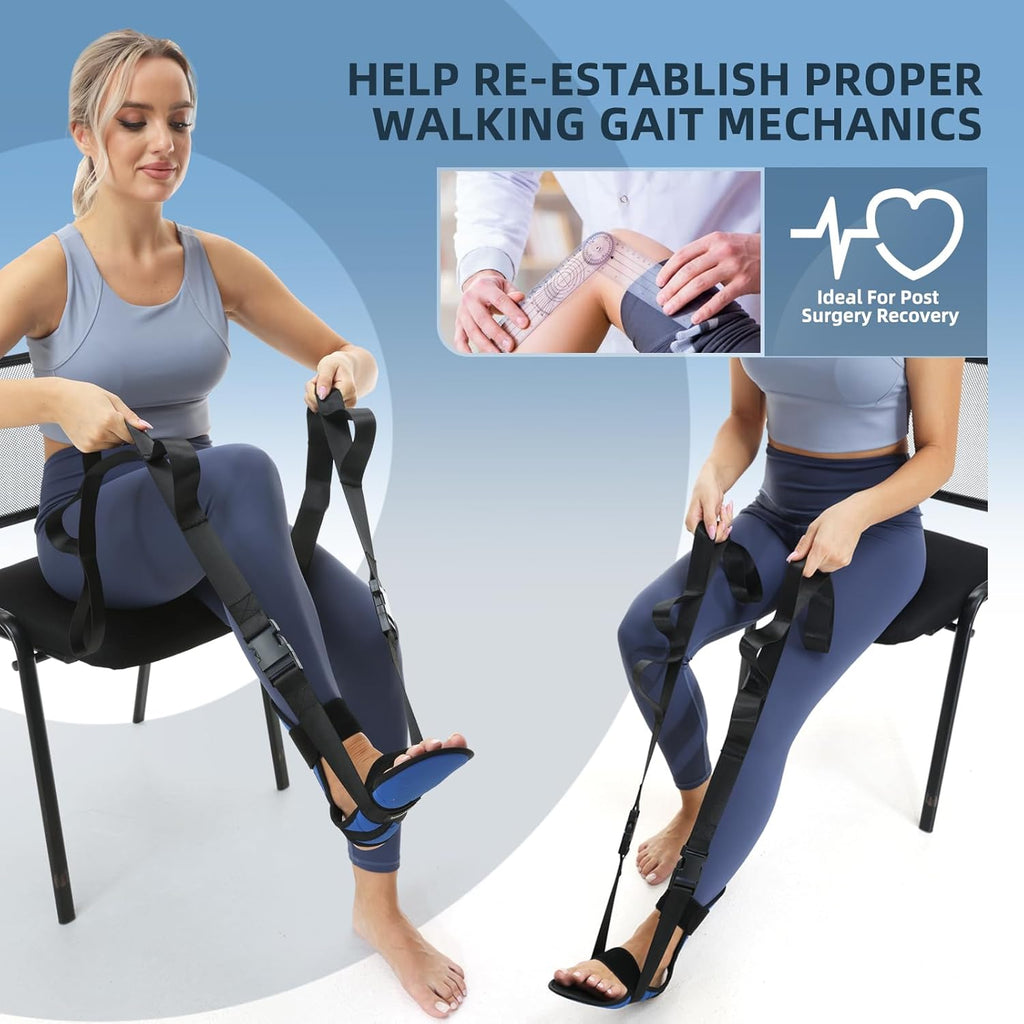 Knee Replacement Recovery Aids Kit for Physical Therapy: Knee Stretcher and Exerciser

