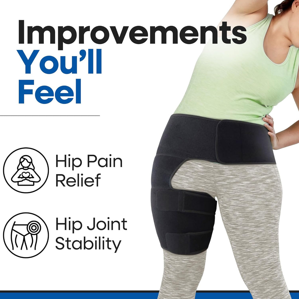 Armstrong America Plus Size Hip Brace Thigh Compression Sleeve for Sciatica Relief

