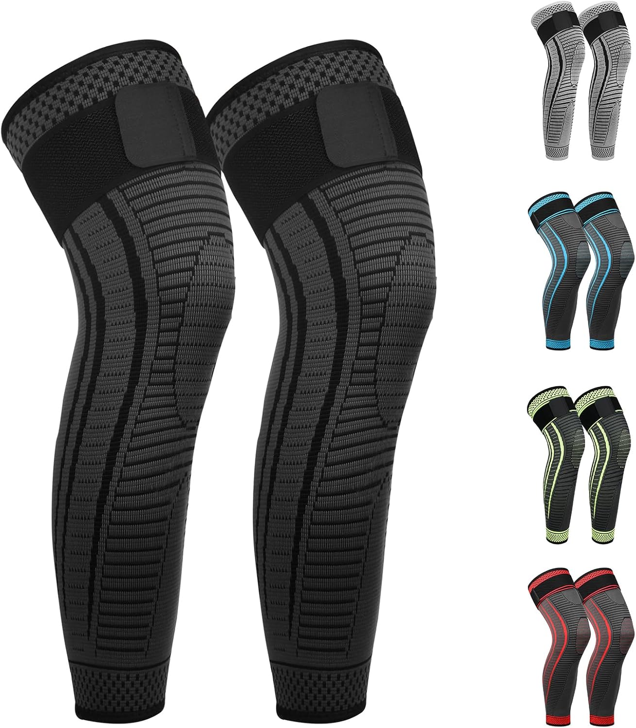 Full Leg Compression Sleeves 2 Pack Long Knee Support for Meniscus, Arthritis

