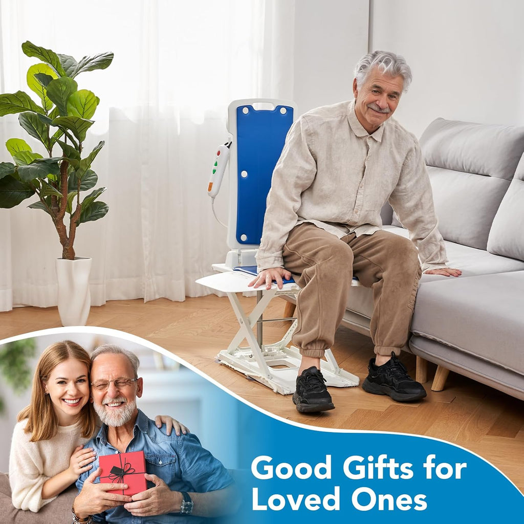 HUANUO 2-in-1 Electric Chair Lift for Elderly, Floor and Bath Lift

