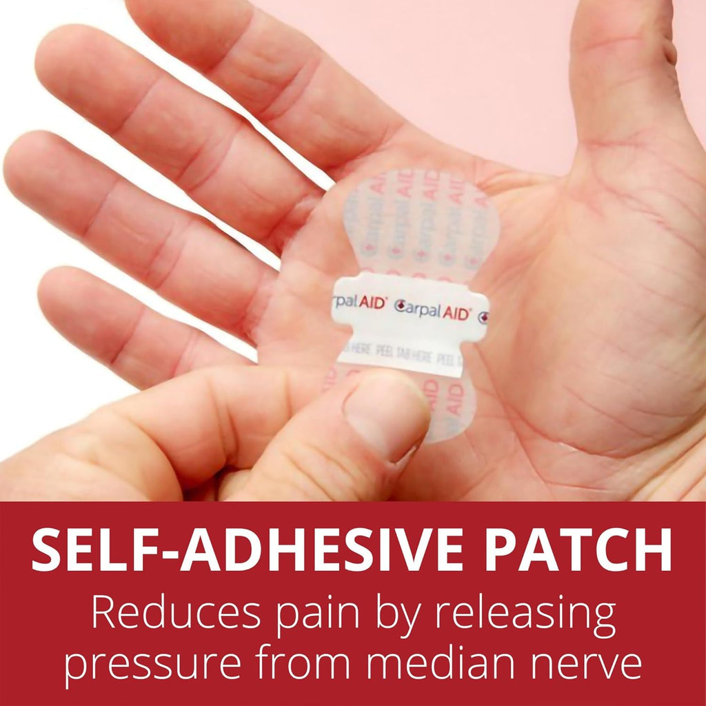 Carpal Aid Clear Adhesive Hand Carpal Tunnel Support Patch

