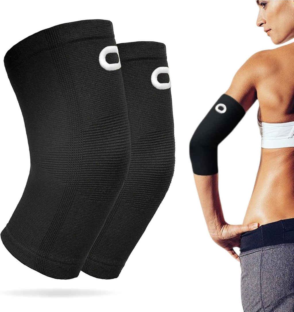 Elbow Compression Sleeve for Tendonitis, Tennis Elbow, Arthritis, Pair

