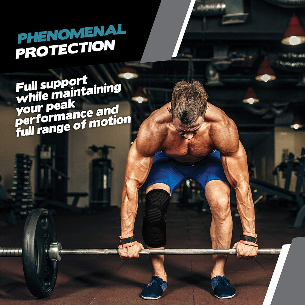 POWERLIX Knee Compression Sleeve for Knee Support and Pain Relief in Sports

