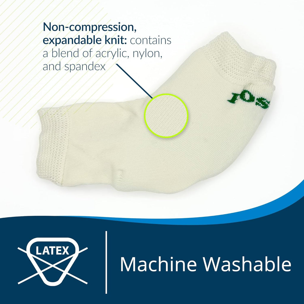 TIDI Posey Heel and Elbow Protectors with Foam Pads, Heel and Elbow, White

