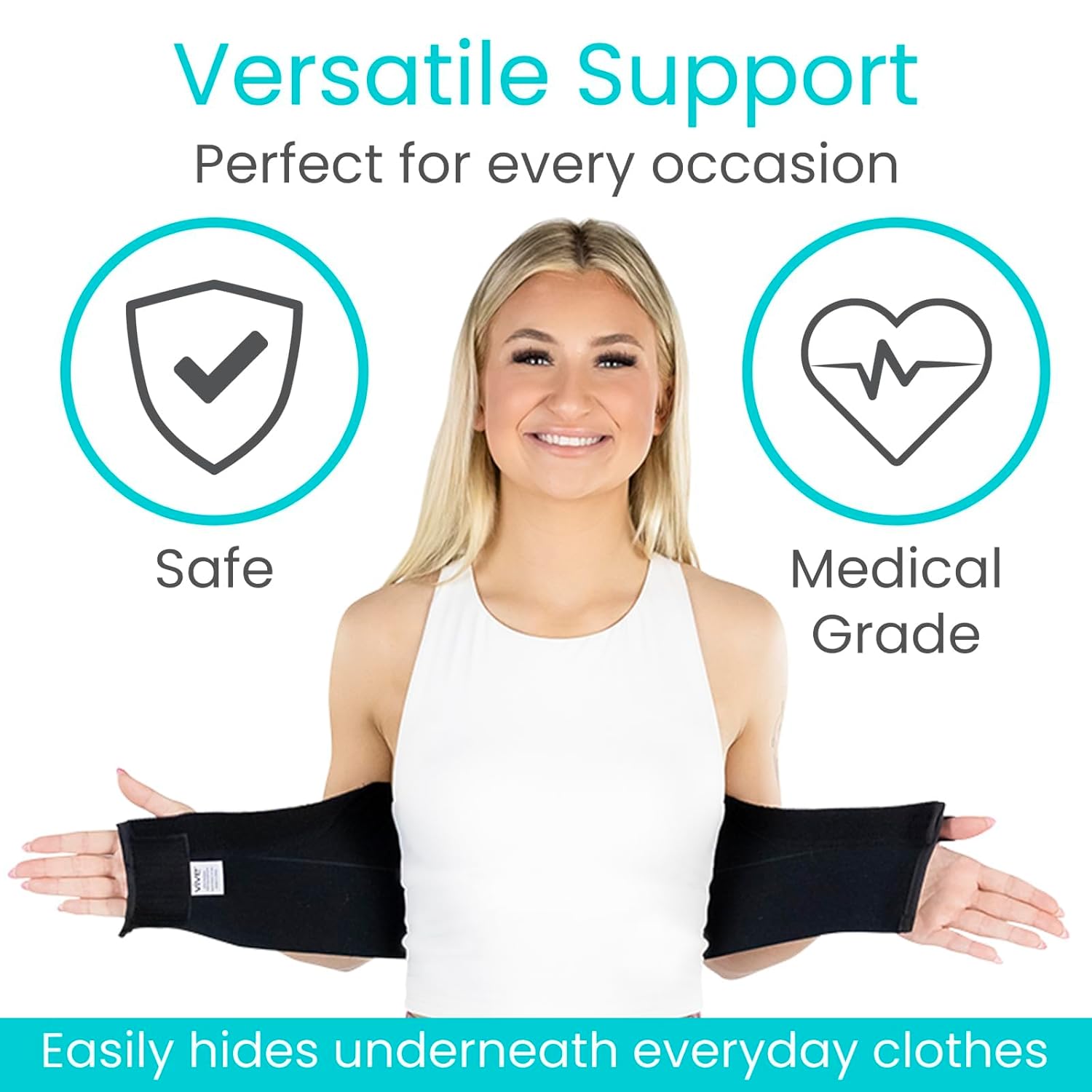 Vive Rib Brace Support Belt for Broken Ribs, Post Surgery Compression Wrap

