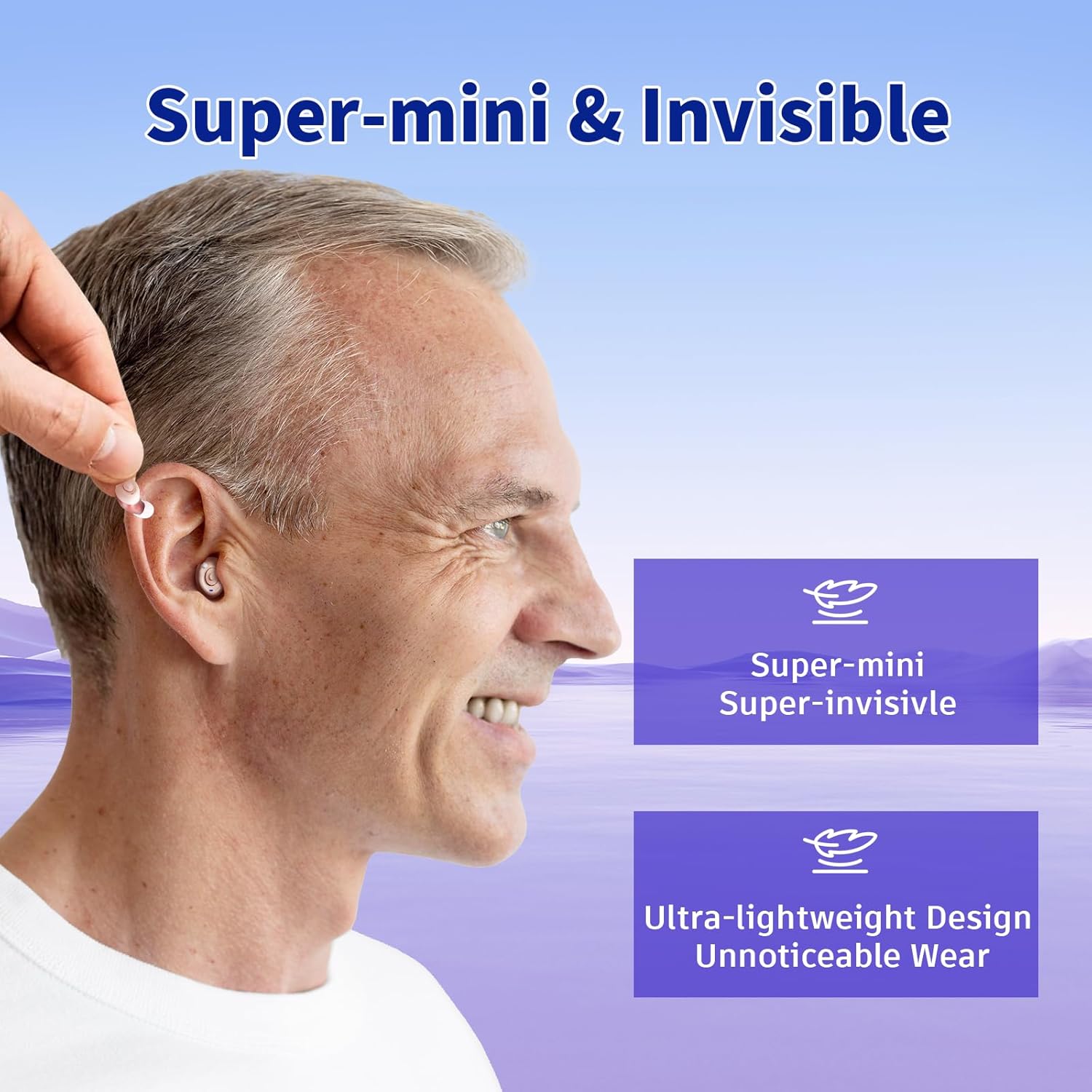 Flaygo Pro Rechargeable Invisible Hearing Aids for Seniors with Smart Noise Reduction

