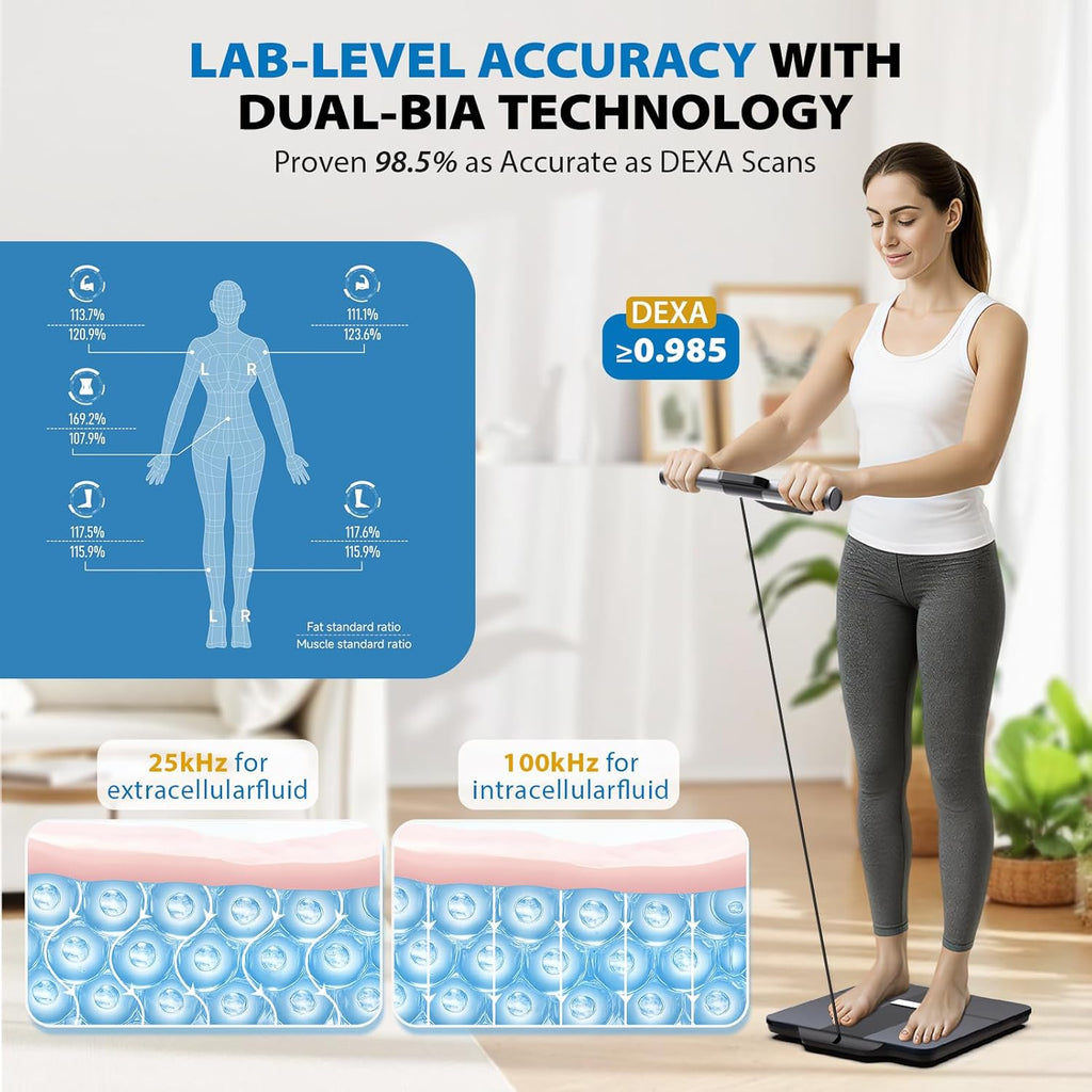 ABLEGRID 8-Electrode Smart Bathroom Scale Body Composition Analyzer

