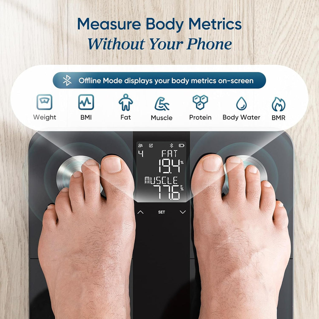 Etekcity Smart Body Weight Scale with BMI, Body Fat, Muscle Mass, 13 Metrics

