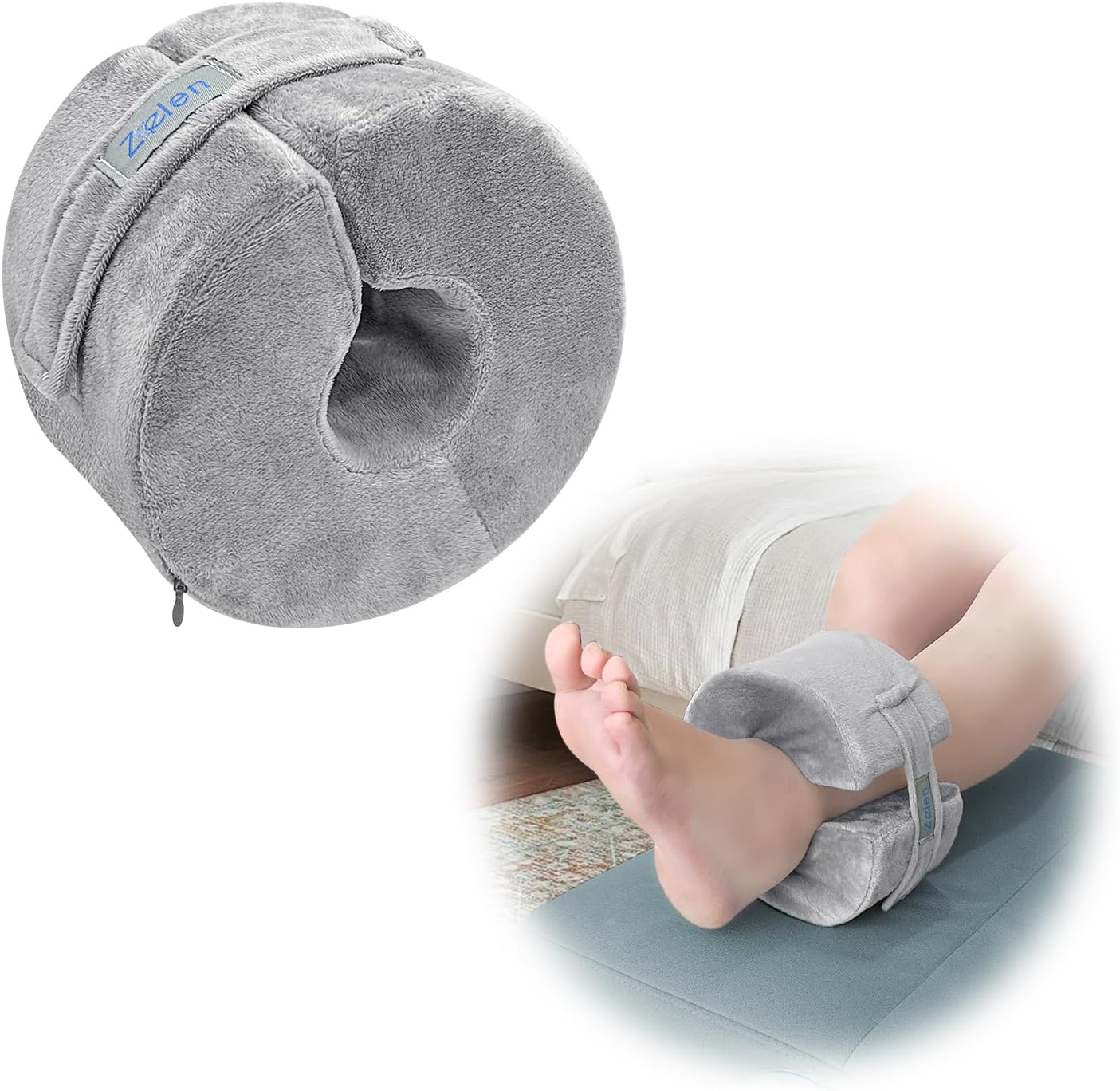 Zelen Foot Elevation Pillow Ankle Heel Wedge Support Cushion for Recovery

