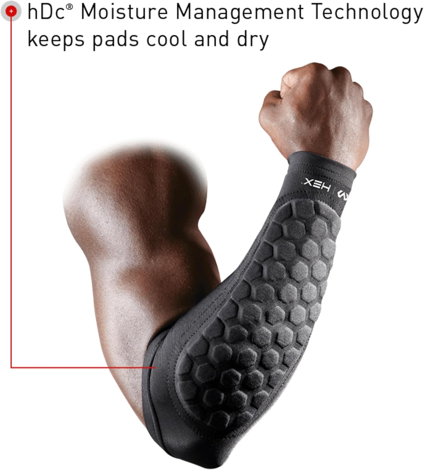 McDavid HexPad forearm sleeve with moisture management technology

