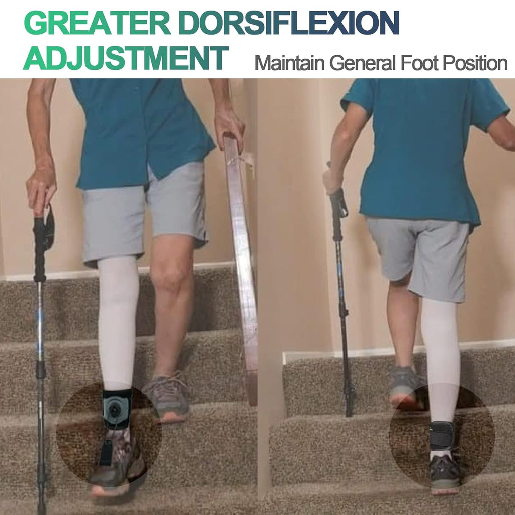 JOMECA AFO Drop Foot Brace with Reel-Adjust Dorsiflexion Support for Walking

