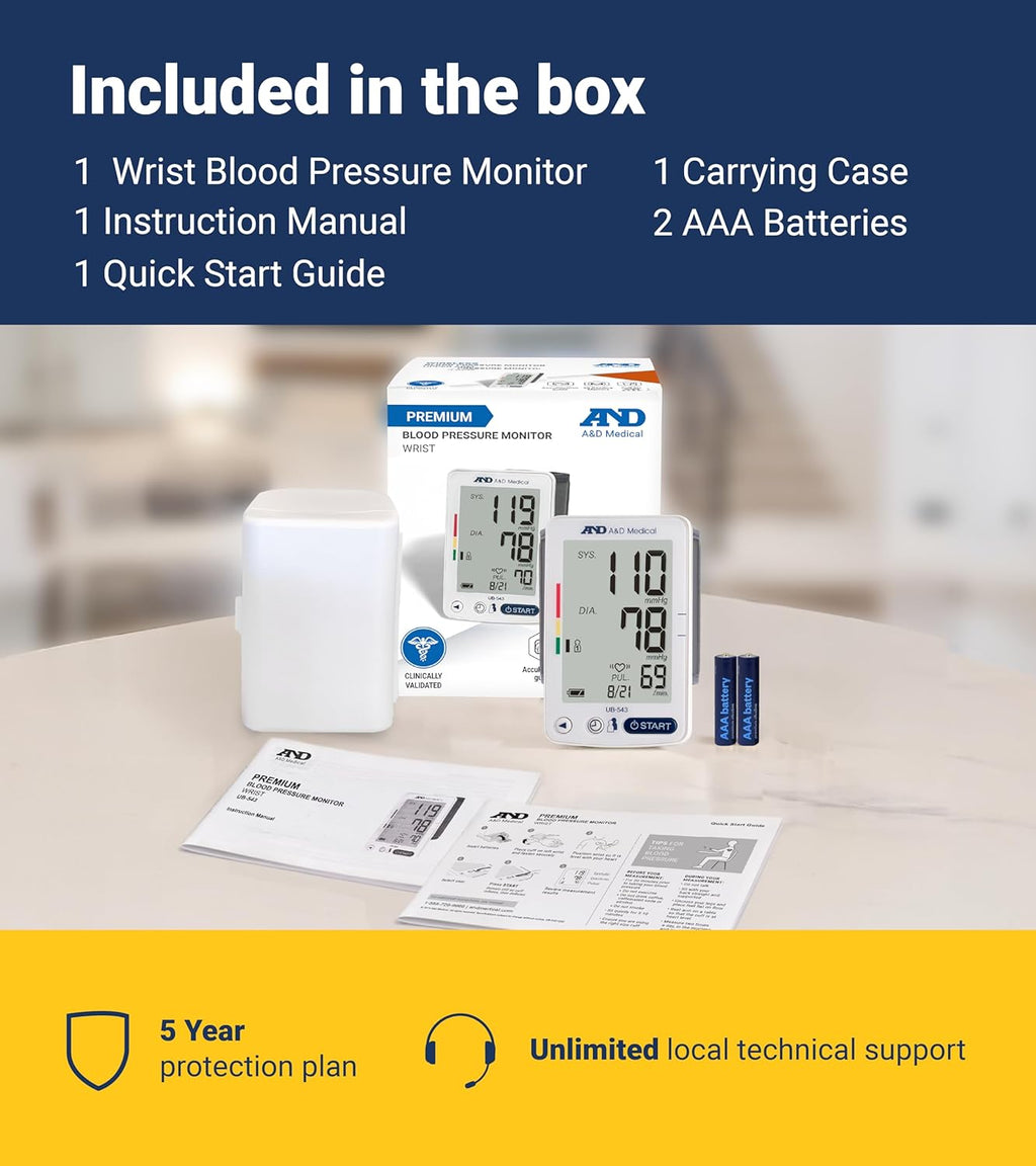 A&D Medical Essential One blood pressure device UB-543 with adjustable cuff

