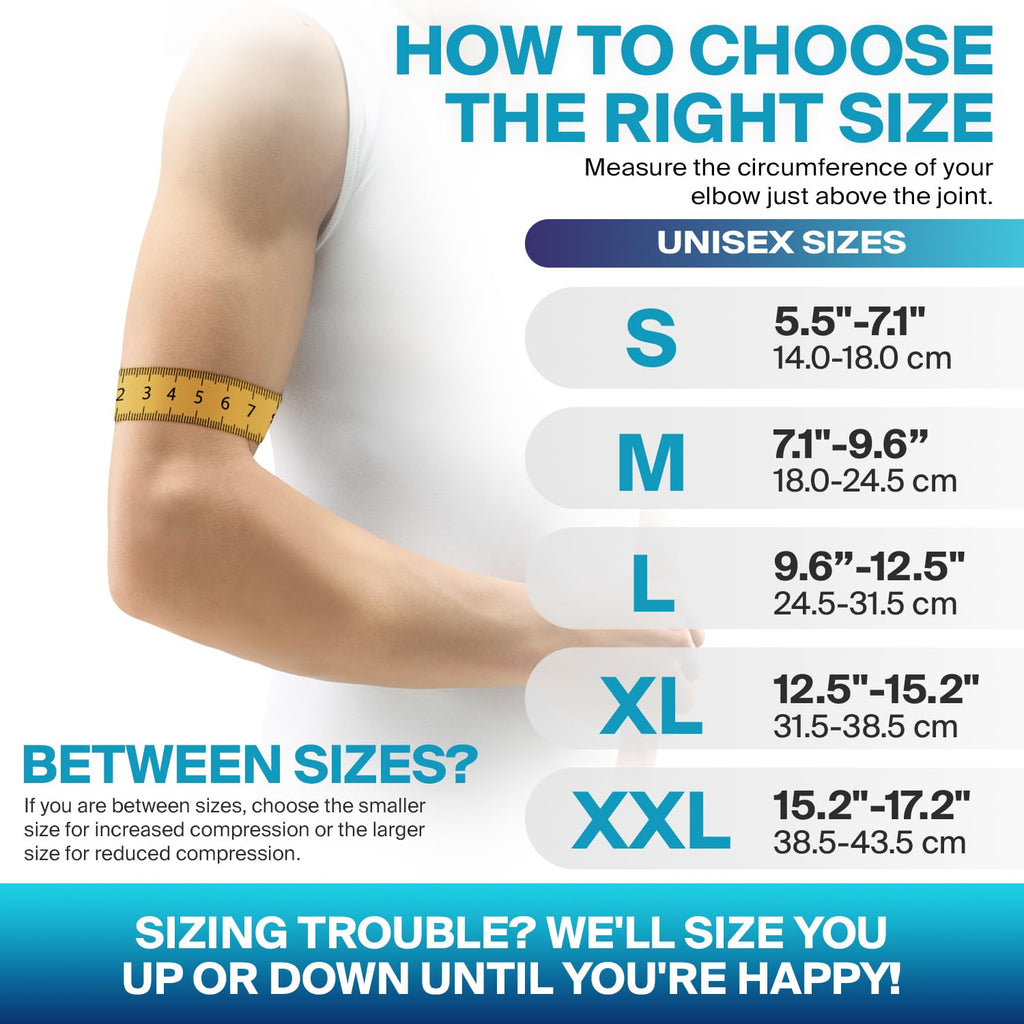 DR. BRACE Elite Elbow Compression Sleeve with Gel Pad for Tennis & Golfer’s Elbow

