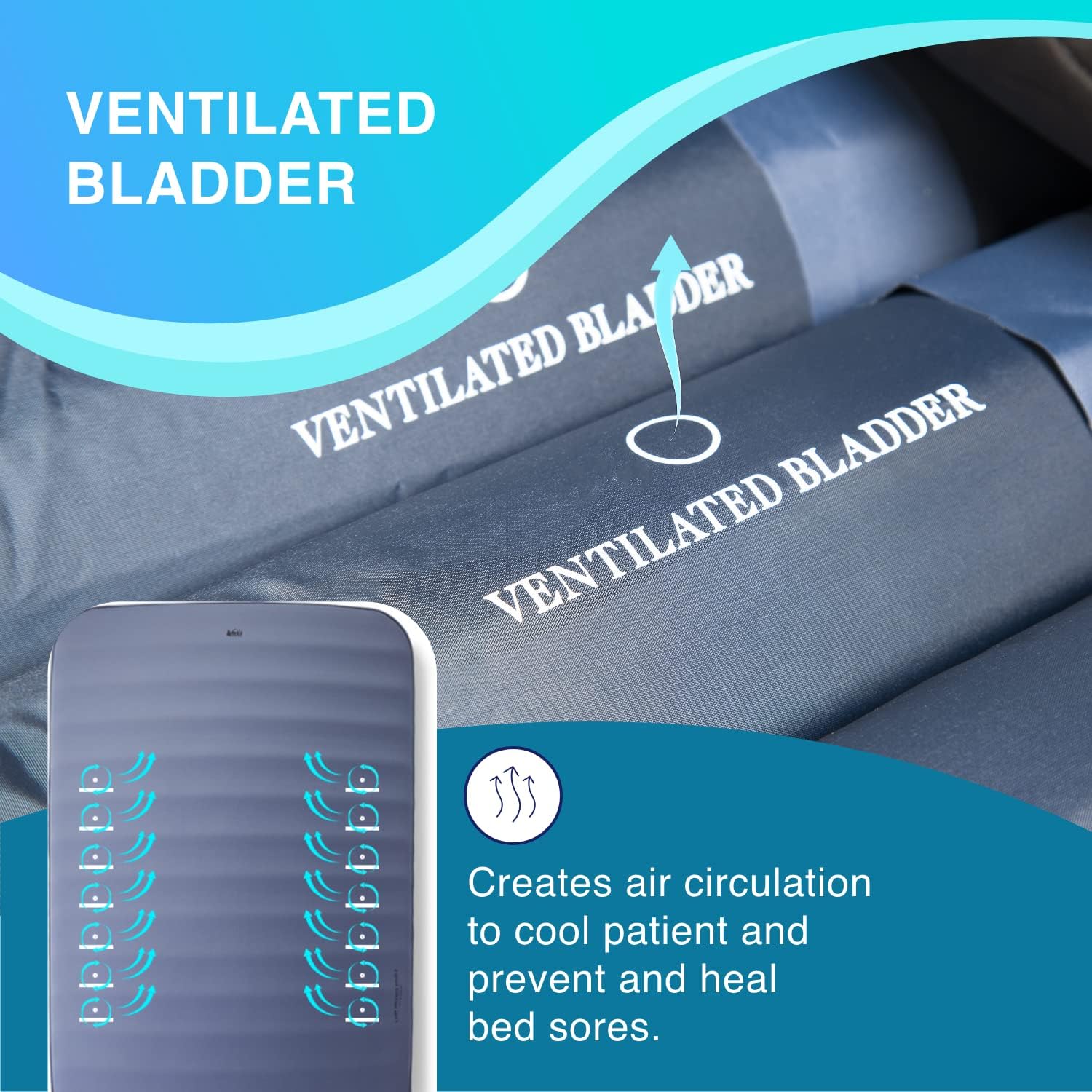 MedVance Low Air Loss Mattress Replacement System with Alarm, 8 Inch Digital

