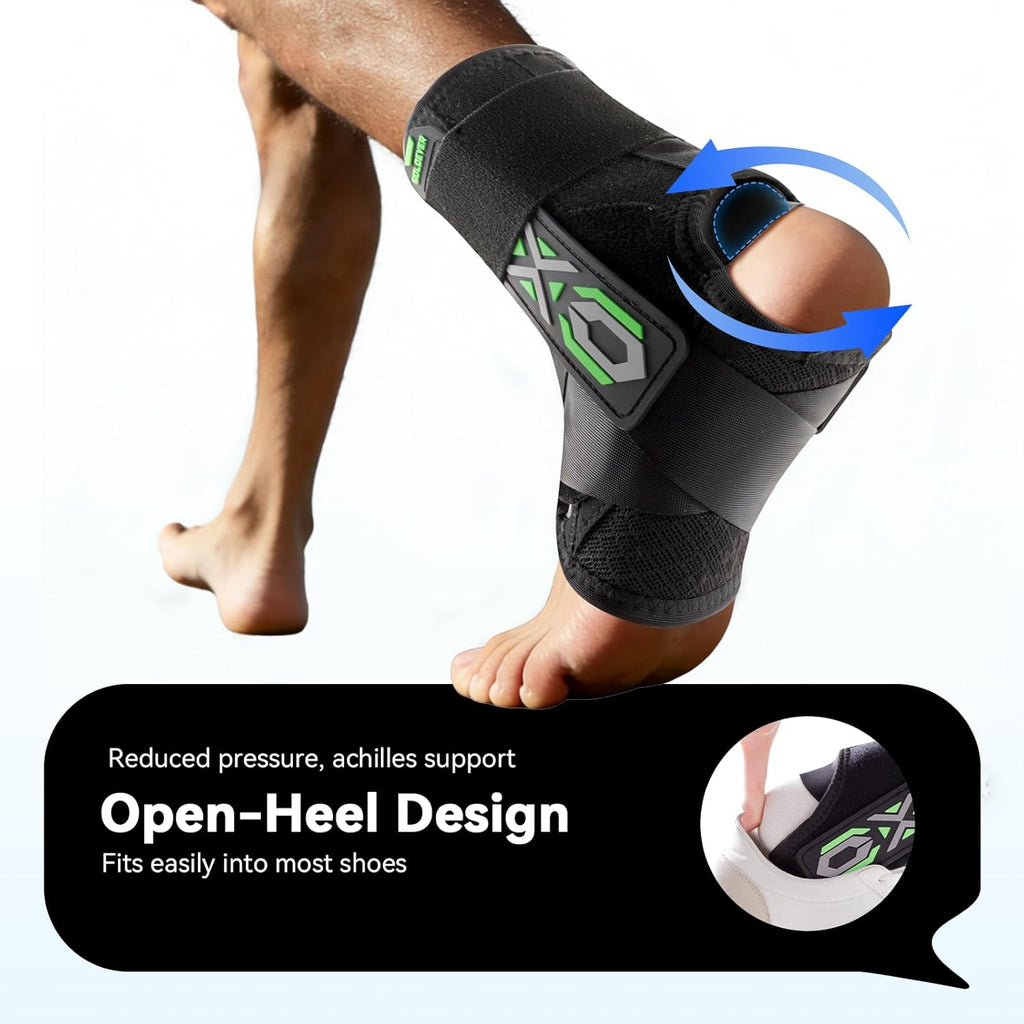 SOLOEVER Ankle Brace for Sprains, Adjustable Lace-Up Stabilizer with Side Support

