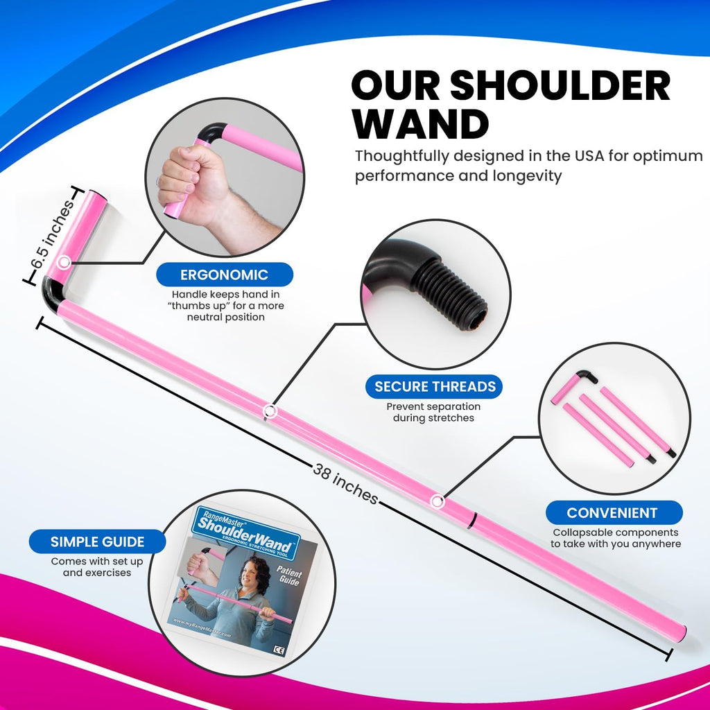 RangeMaster ShoulderWand Therapy Stretching Tool, Collapsible Stretch Bar

