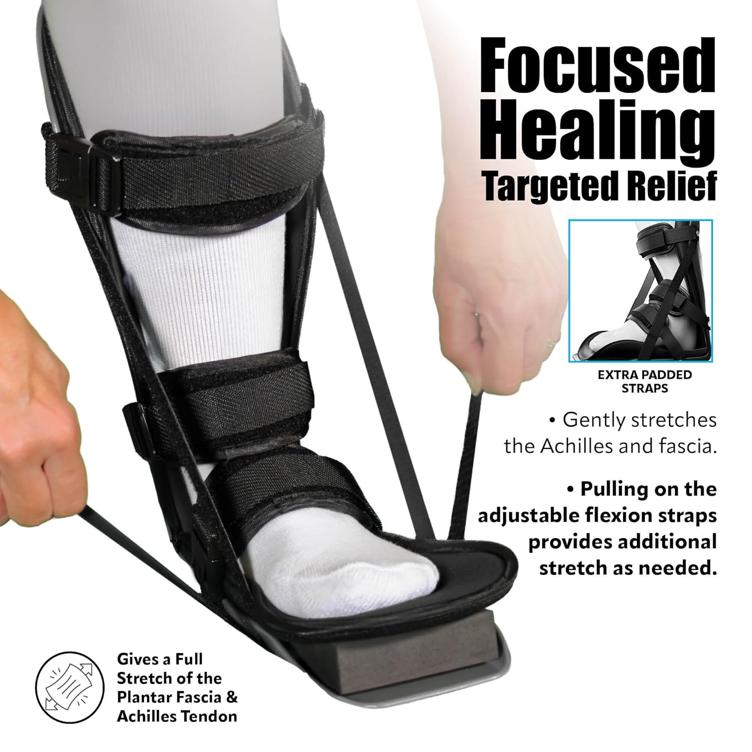 Kids Adjustable Night Splint for Plantar Fasciitis, Achilles, Heel Spur Foot Brace

