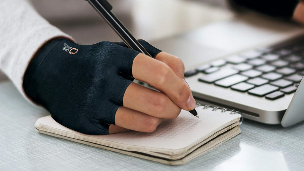 Copper Compression Arthritis Gloves Fingerless Compression Carpal Tunnel Relief

