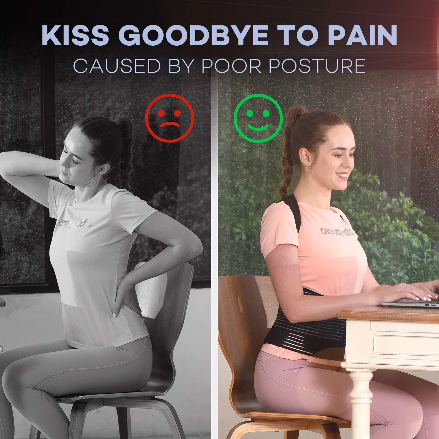 sicheer Posture Corrector Back Brace for Women and Men, Shoulder Support

