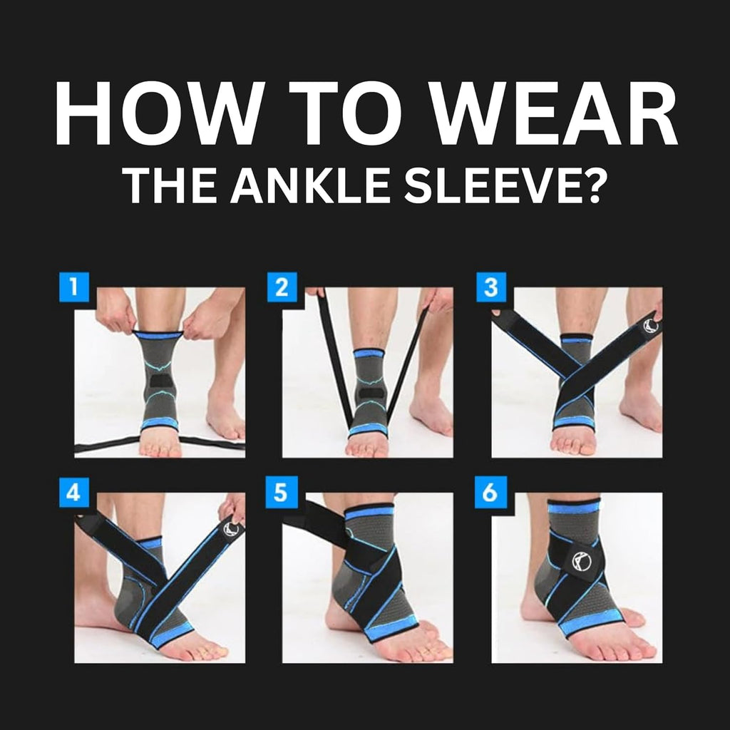 Koprez Plantar Fasciitis Sleeve with Ankle Compression Support, Breathable Brace

