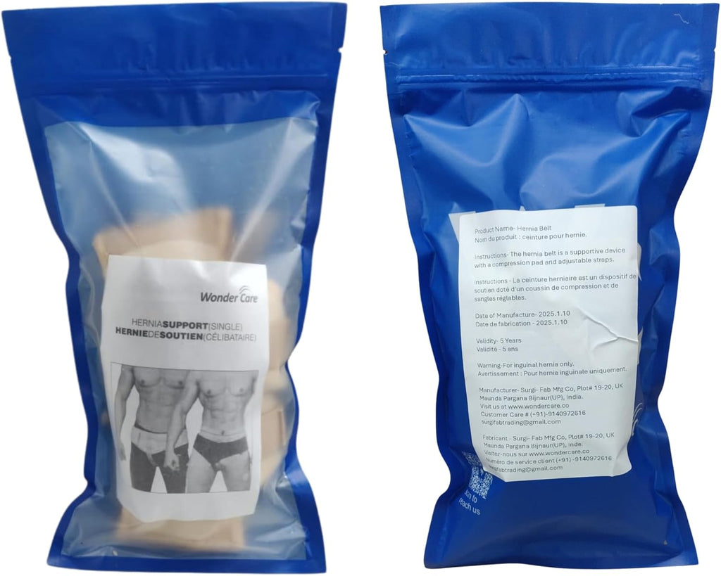 Wonder Care Inguinal Hernia Support Truss Brace with Removable Compression Pads

