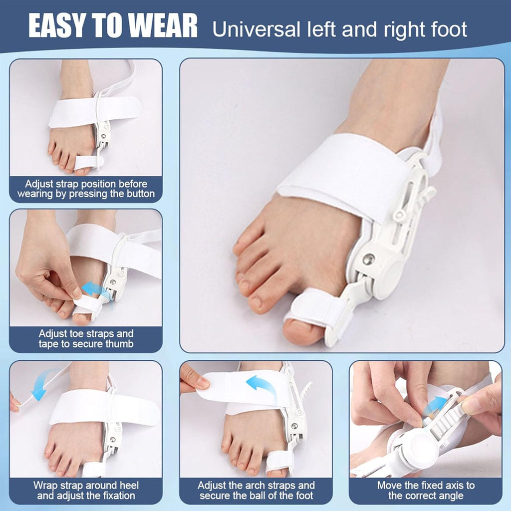 Adjustable Nighttime Bunion Corrector for Hallux Valgus Big Toe Straightener Brace

