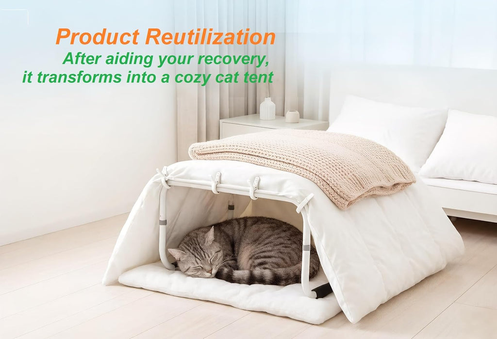 Bed Blanket Lifter Foot Bed Cradle Adjustable Height Carbon Steel Leg Recovery Strap

