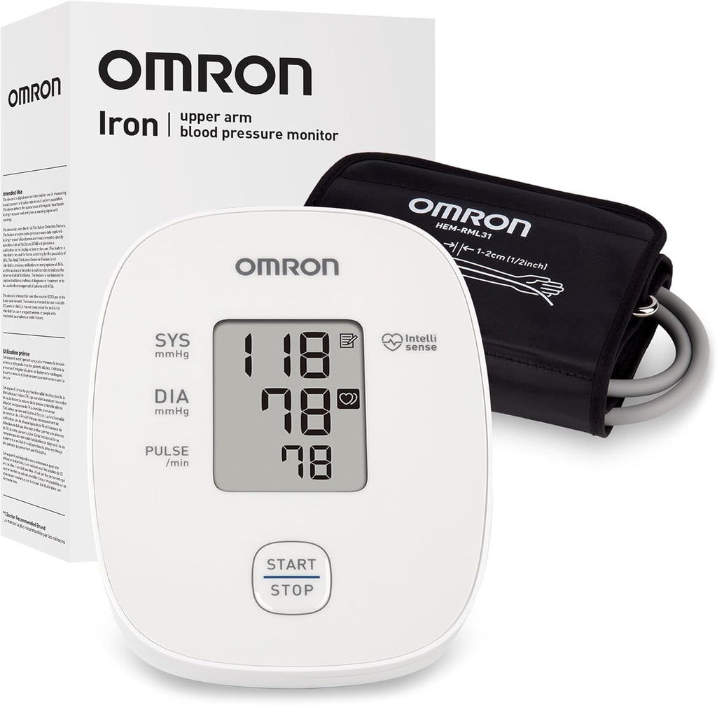OMRON Iron Upper Arm Blood Pressure Monitor with Irregular Heartbeat Detector

