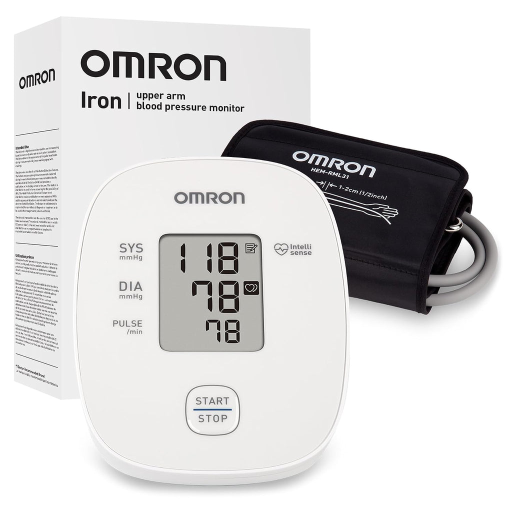 OMRON Iron Upper Arm Blood Pressure Monitor with Irregular Heartbeat Detector