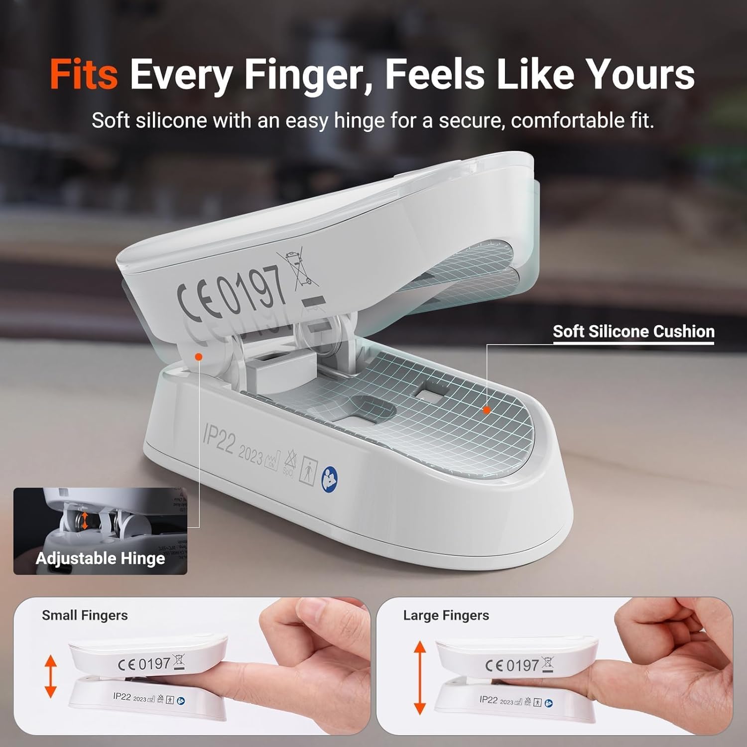 iHealth Rechargeable Fingertip Pulse Oximeter with Bluetooth App Trend Tracking

