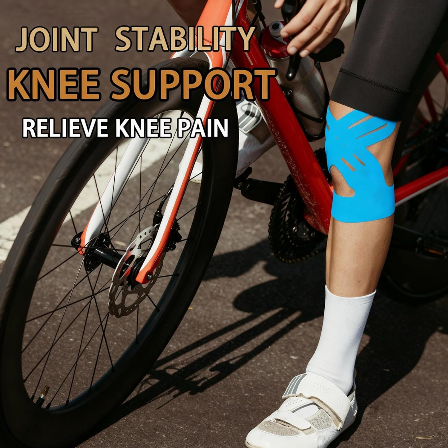 IEADEN Precut Kinesiology Tape for Knees, Knee Support and Stability, Waterproof

