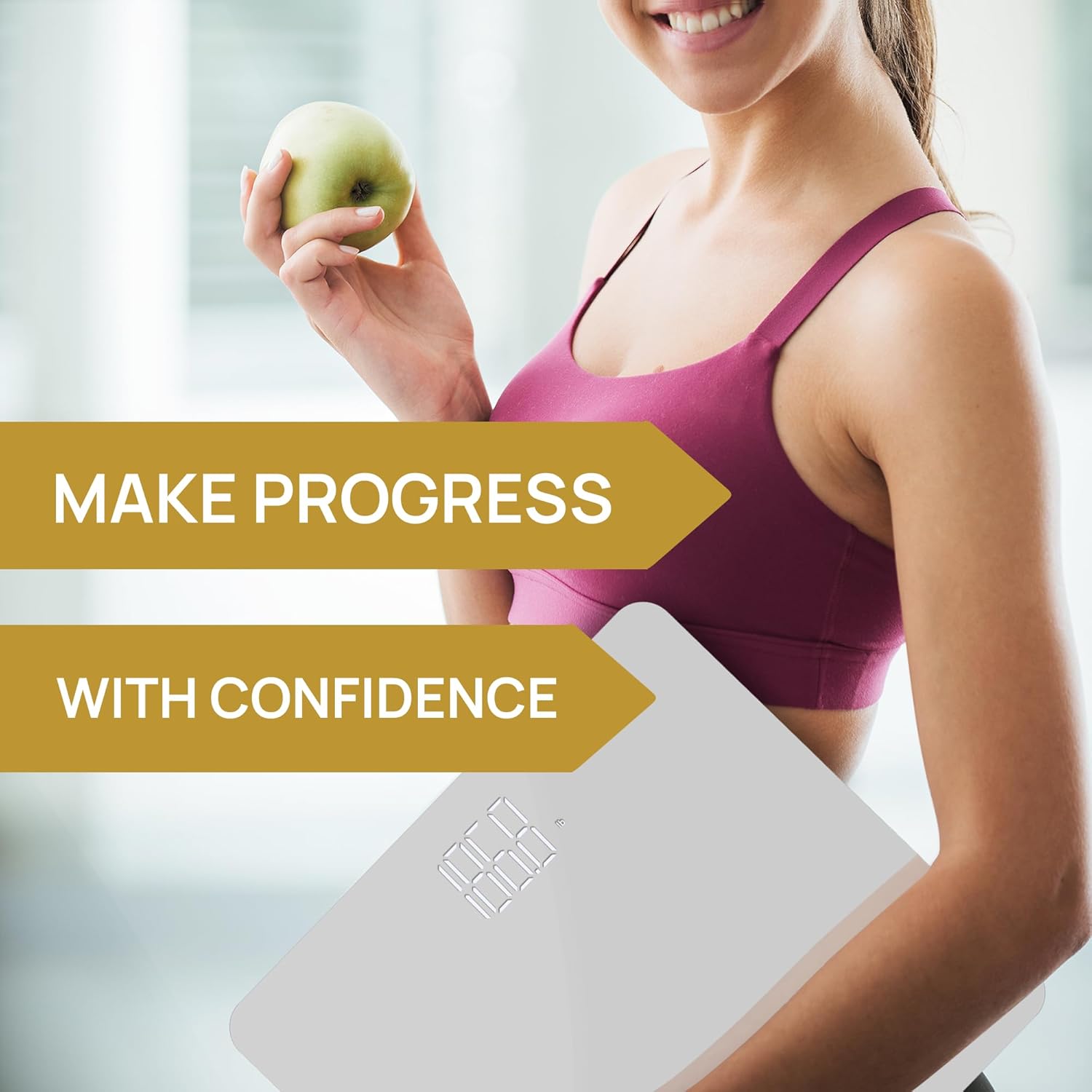 INEVIFIT Digital Bathroom Scale, Tempered Glass Body Weight Scale up to 400 lb


