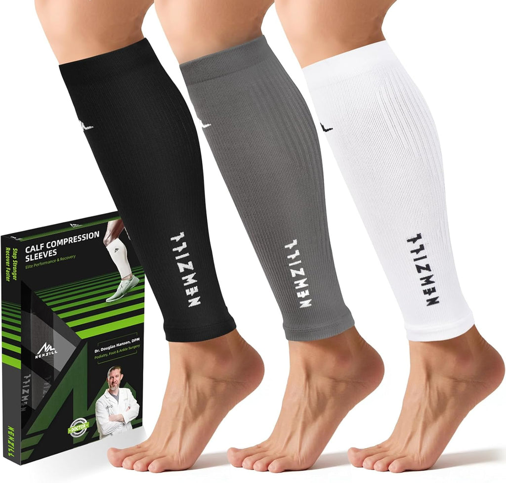 NEWZILL Compression Calf Sleeves 20–30 mmHg for Men and Women

