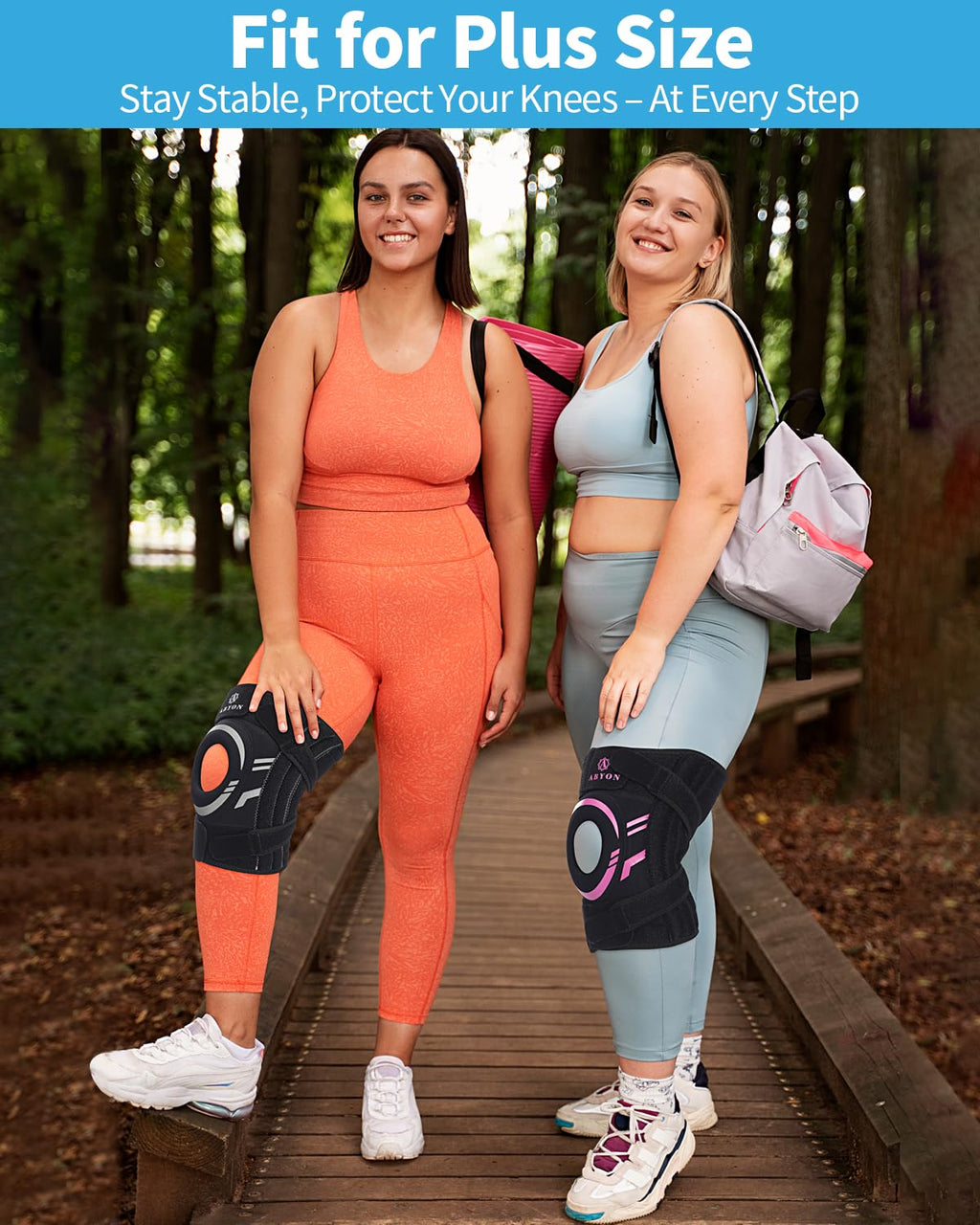 ABYON Adjustable Knee Brace with Neoprene Patella Gel Pad and Side Springs

