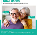 Oklar Upper Arm Blood Pressure Monitor, One-Button BP Machine with LED Display

