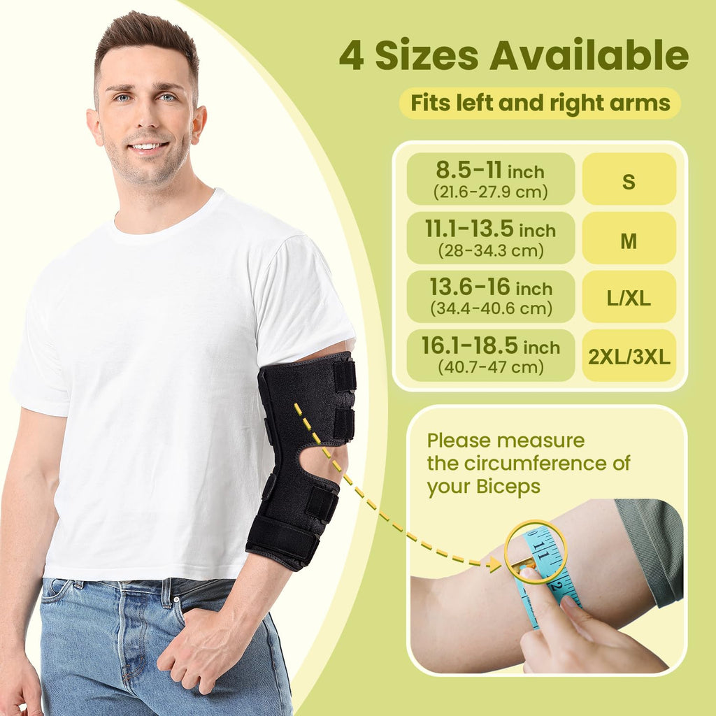 Cubital Tunnel Syndrome Elbow Brace Splint for Ulnar Nerve, 3 Support Angles

