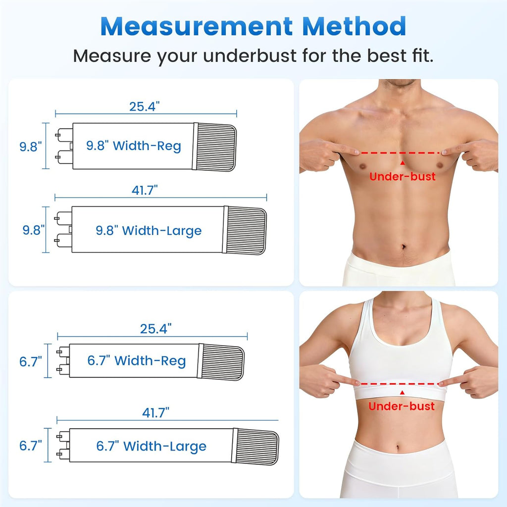 Velpeau Rib Brace Compression Chest Binder Belt for Broken Ribs & Costochondritis

