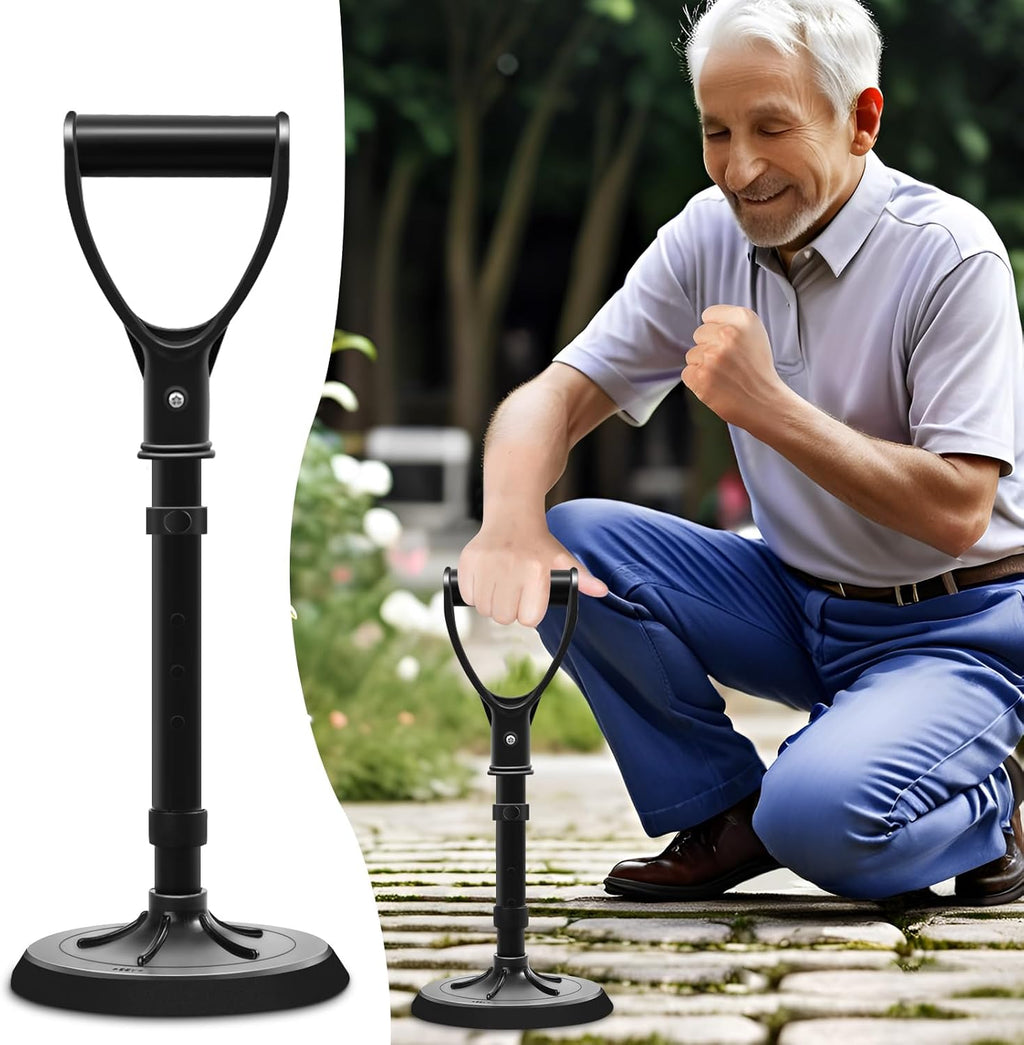 Upgraded Portable Standing Aid with Non-Slip 7-Inch Rubber Foot, Adjustable Height

