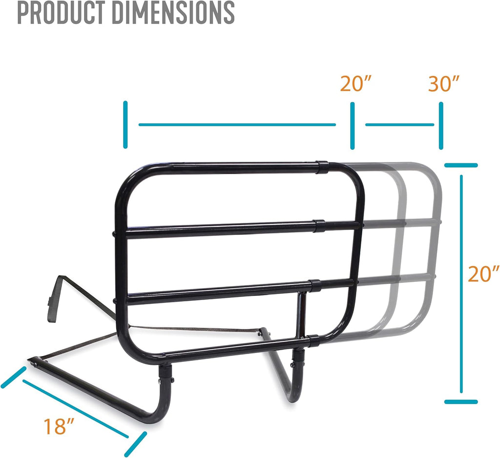 Able Life Extend-A-Rail Bed Safety Rail, Adjustable Bedside Grab Bar for Seniors

